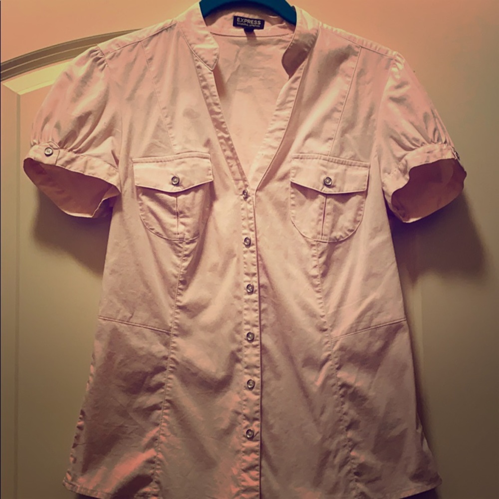 Lot of FOUR button up Express blouses!